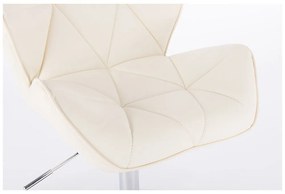 LuxuryForm DESIGN Stolička MILANO na čiernej podstave s kolieskami - krémová