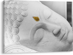 Obraz - Biely Budha (70x50 cm)