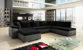 Rozkladacia rohová pohovka Talina (L U) (ekokoža Soft 029 Kronos 07)