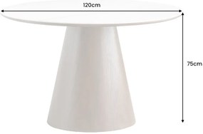 Okrúhly jedálenský stôl Parthenia 120 cm vzor orech