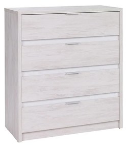 Komoda Verdek K4SZ VD03, Farby: dub monastery / dub monastery + čierny lesk
