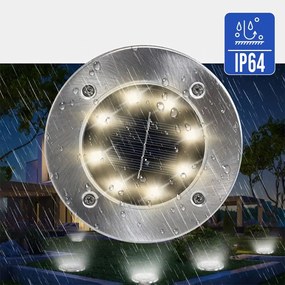 Bluegarden Toolight, LED solárna lampa 4,5cm 1ks P60048, strieborná, OGR-05685