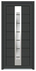 Solid Elements Vchodové dvere Style, 90 P, 1 000 × 2 100 mm, pravé, plast, antracit