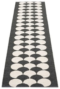 Čierno-krémový vnútorný a vonkajší behúň 70x250 cm Poppy Black Vanilla – Pappelina