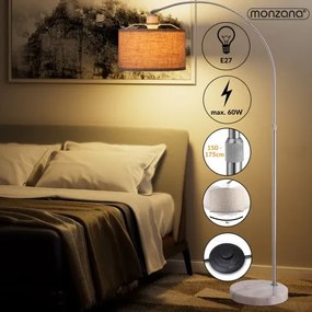 InternetovaZahrada Dizajnová oblúková lampa - nastaviteľná 150-175cm
