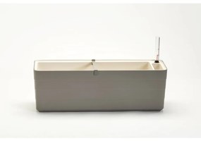 Plastia Samozavlažovací truhlík Berberis 60, sivá + sl. kosť , 60 cm