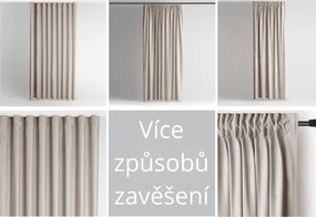 Závěs s multifunkční páskou AmeliaHome Velvet pískově béžový