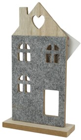 Drevený dekoratívny domček HEARTLY 21 cm