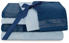 Sada 6 uterákov ALLIUM v klasickom štýle námornícka modrá