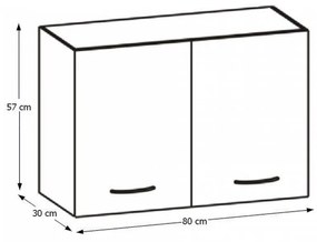 Horná kuchynská skrinka Hariva New G-80. Vlastná spoľahlivá doprava až k Vám domov. 752775