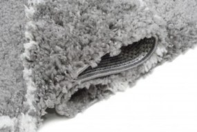 TA Koberec P129B TMAVO SIVÁ/KRÉMOVÁ BOHO Rozmer: 80x250 cm