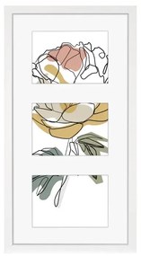 Hama rámček drevený Galéria Kopenhagen, biela, 25x55 cm/ 3x 13x18 cm