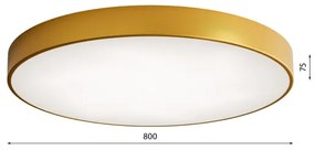 LED Stropné svietidlo CLEO LED/96W/230V 3000K pr. 80 cm zlatá