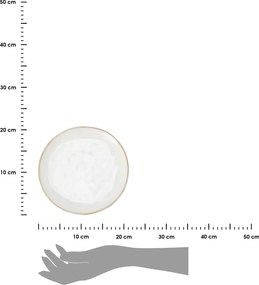 Kameninový tanier Sia, (fi) 21 cm, krémový