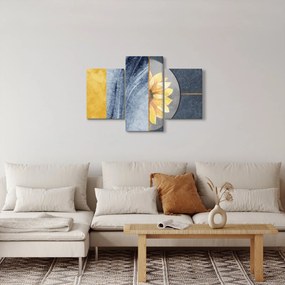 Obraz - Tvary a kvet (90x60 cm)