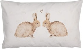 Obliečka na vankúš s motívom zajačika a srdiečok Bunnies in Love - 30*50 cm