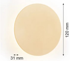 Argon 8350 - LED Nástenné svietidlo OREGON PLUS LED/3W/230V 3000K 12 cm zlatá
