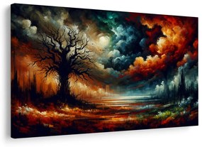 Obraz dramatická obloha a strom života
