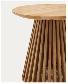 Príručný stolík z teakového dreva Kave Home Irune, ø 50 cm