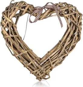 Dekorácia Ratanové srdce, 20x20 cm%