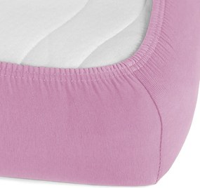Detské jersey napínacie prestieradlo do postieľky JR-008 Ružová lila 60 x 120 x 10 cm - do postieľky