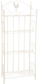 Kovová polica regál Maia - Krémová