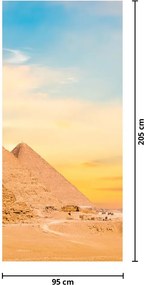 Fototapeta na dvere - Egyptské pyramídy (95x205cm)