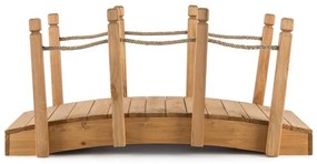 Rialto, záhradný mostík, okrasný, 58 x 58 x 122 cm (ŠxVxH), lano, masívne drevo