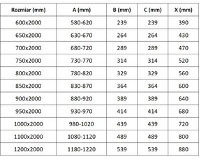 Mexen Exo, skladacie dvere do otvoru 75x200 cm, 6mm číre sklo, chrómový profil, 816-075-000-01-00
