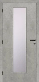 Solodoor Interiérové dvere Etta 7, 70 L, 750 × 1 985 mm, fólia, ľavé, betón, presklené