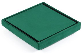 Zelený skladací taburet CUBEXO VELVET M