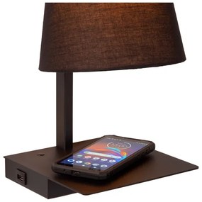 Lucide 30295/01/30 - Stmievateľná stolná lampa GREGORY 1xE27/60W/230V USB čierna