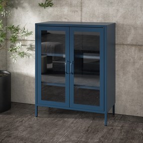 Vitrína GINA, 800 x 1015 x 400 mm, Modern: tmavomodrá farba