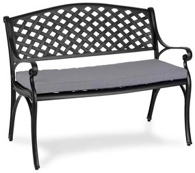 Pozzilli BL, záhradná lavička & podložka na sedenie, čiena/sivá