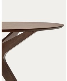 Okrúhly jedálenský stôl s doskou v dekore orechového dreva ø 120 cm Naanim – Kave Home