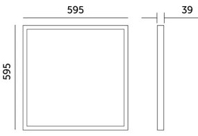 LED Prisadený panel BRISBANE LED/36W/230V 4000K 59,5x59,5 cm biela