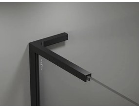 Mexen, Mexen Kioto-X L sprchová stena 70 x 200 cm, priehľadná 10 mm, čierna - 800-070-107-70-00-X