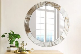 Okrúhle zrkadlo s potlačou Jasný mramor fi 70 cm