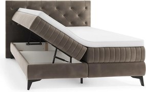 Posteľ Lusaka 180x200 cm, hnedá látka