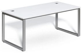Stôl SimpleOffice 180 x 90 cm, biela / strieborná