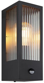 Globo 31980S-Vonkajšie nástenné svietidlo so senzorom GUNDULA 1xE27/60W/230V IP44