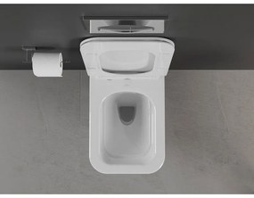 Toaleta Mexen Cube Rimless s toaletným sedadlom slim, duroplast, biela - 30924000