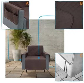 Poťah na kreslo PARIS hnedý