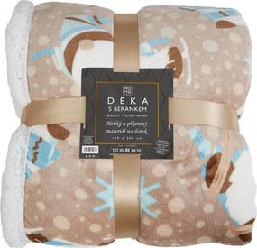 Home Elements Mikroflanelová deka, Škriatkové, svetlo hnedá