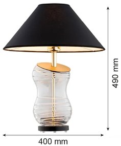 Argon 8037 - Stolná lampa VENETO 1xE27/15W/230V čierna/mosadz
