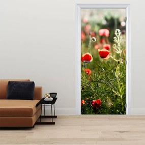 Fototapeta na dvere - Vlčie maky (95x205cm)