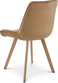 Jedálenská stolička SORIA VELVET, hnedá