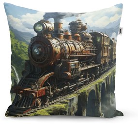 Sablio Vankúš Parná lokomotíva na viadukte - 40x40 cm