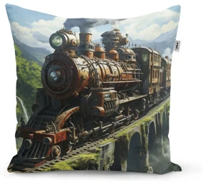 Sablio Vankúš Parná lokomotíva na viadukte - 40x40 cm