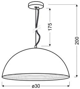 Candellux Chrómový závesný luster 30cm Dorada pre žiarovku E27 31-26361